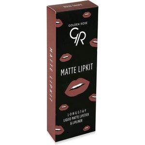 Golden Rose Matte LIPKIT :ROSE TAUPE Matte vloeibare lippenstift & lipLiner combinatie