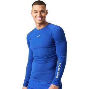 Björn Borg - Borg Soft Compression T-Shirt - Blauw - Lange Mouwen