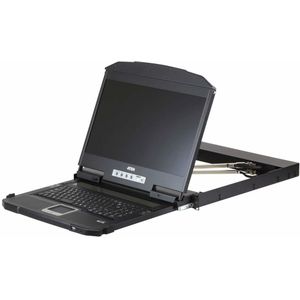 1U - CL3800 - Korte Diepte Dubbelvoudige Rail - LCD-console - 18,5" - USB/HDMI/DVI/VGA