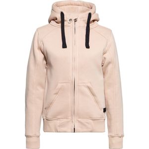 Queen Kerosin Damen Sweatjacke mit Kapuze Beige-XS