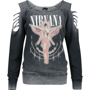 Nirvana Coloured Angels Dames Sweatshirts - houtskool - S