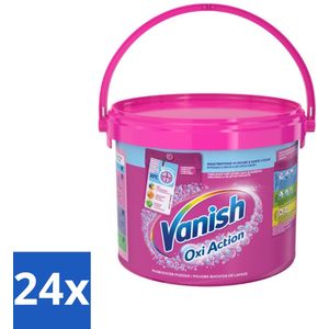 24 x Vanish Oxi Action - Vlekkenverwijderaar - Wasbooster - Gekleurde Was - 2.7 Kg - Vlekkenverwijderaar - Wasbooster - Gekleurde Was - Wasmiddel - Vlekken Verwijderen