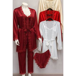 Zijde Dames Pyjama Set - Beige