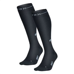 STOX Energy Socks - 2 Pack Merino Everyday sokken voor Mannen - Premium Compressiesokken - Kleur: Donkergrijs/Wit- Maat: Medium - 2 Paar - Voordeel - Mt 40-44