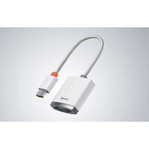 Baseus Lite Series HDMI naar VGA adapter zonder audio (wit)