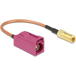 Fakra H (v) - SMB (m) adapter kabel - RG316 - 50 Ohm / transparant - 0,15 meter