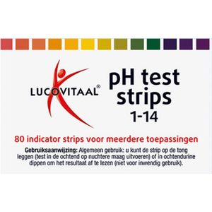 Lucovitaal - Zuur Base pH test strips - 80 stuks