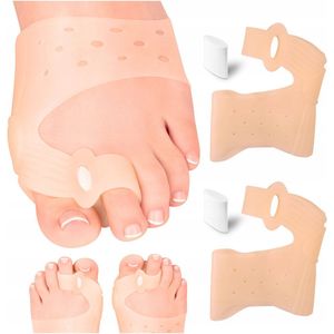 Flexibele Hallux Separator met Band en Klippen - Gel Correctie