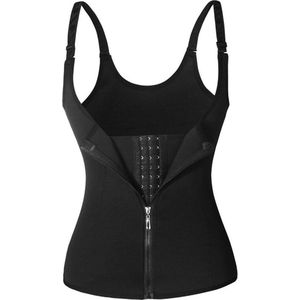 Underbust Corset Waist Training - 2 in 1 Multifunctioneel - Rits Korset voor Fitness Bruiloften Cosplay (Zwart) .