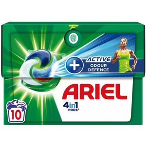 Ariel - 4in1 Wasmiddel Pods - Actieve Geurbestrijding - 10 Pods - 1 stuk
