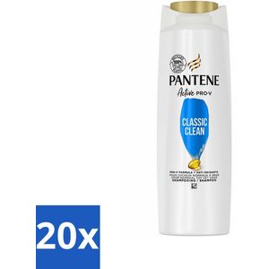 Pantene - Shampoo - Classic Clean - Verfrissende Reiniging - Voor Normaal Haar - 225 ml - Bulkverpakking - 20 stuks
