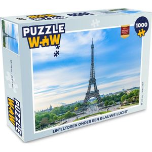 Puzzel Eiffeltoren onder een blauwe lucht - Legpuzzel - Puzzel 1000 stukjes volwassenen