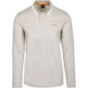 BOSS - Peoxfordlong - Longsleeve Polo - Beige