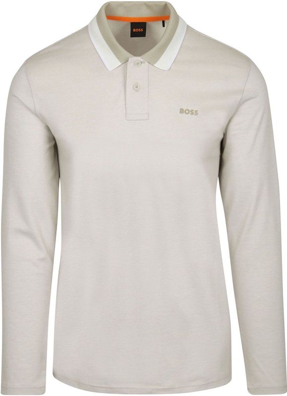 BOSS - Peoxfordlong - Longsleeve Polo - Beige