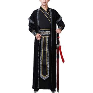 Allecto Plus - Oude Kledingstijl Hanfu Kostuum voor Mannen uit de Qin Han Dynastie voor Cosplay Evenementen