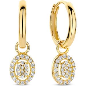 Isabel Bernard - Le Marais Anne - Oorringen - 14 Karaat Goud - Zirkonia Steen