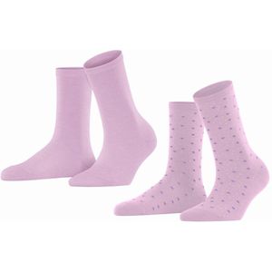ESPRIT - Playful Dot - Damessokken - Roze - 2 Stuks - Biologisch Katoen