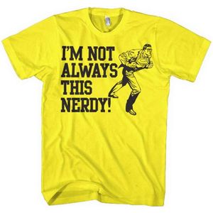 DC Comics Superman Heren Tshirt -XL- I'm Not Always This Nerdy Geel