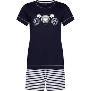 Dames Shortama Rebelle - Dancing Queen - Bio Katoen - Blauw - Maat 50