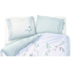 Pip Studio Bamboo Blossom dekbedovertrek - Lits-Jumeaux XL - 260 x 200/220 cm - Wit