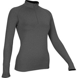 Avento Sportshirt Lange Mouw - Dames - Antraciet mêlee/Zilver - 38