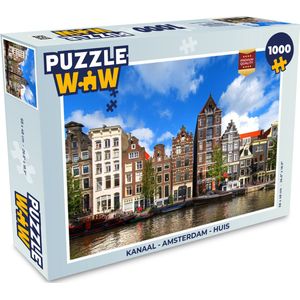 Puzzel Kanaal - Amsterdam - Huis - Legpuzzel - Puzzel 1000 stukjes volwassenen