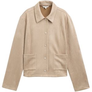 TOM TAILOR - Blazer - Beige - Normale Pasvorm - Lange Mouw