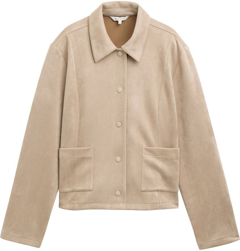 TOM TAILOR - Blazer - Beige - Normale Pasvorm - Lange Mouw