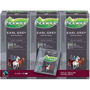 Pickwick Professional engelse thee 25 zakjes à 2 gr per doosje, doos 4X3 doosjes