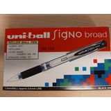 Liquid ink ballpoint pen Uni-Ball Signo Broad UM-153 W Zwart 12 Stuks