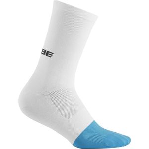 CUBE Sportsokken High Cut Teamline - Fietssokken - Wit/Blauw - Ergonomische pasvorm - Maat 44-47