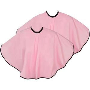 Korte Kapperscapes - Waterdichte Kapsalon Badjas voor Haarverzorging - 2 Stuks