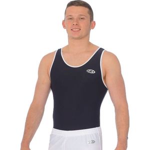 Zwart Ace herenturnpak maat 110-116 jongens gympak zwarte lycra