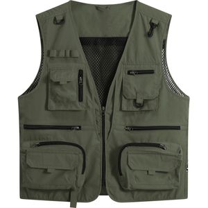 YOUTHUP Herenvest met meerdere zakken - Mesh voering - L