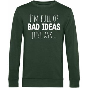 7431 - Sweater - I'm full of bad ideas-Forest Green-M