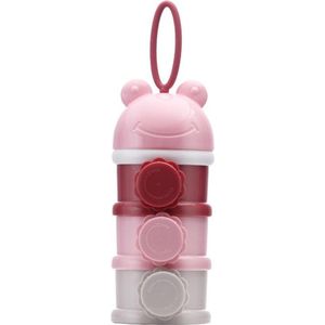 Melkpoeder Toren - Babyvoeding Bewaarbakjes - Melkpoeder Doseerdoosjes - Kraam cadeau - BPA vrij / ROZE