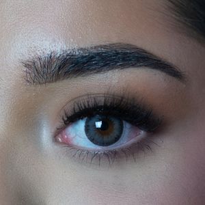 Glitter - Realistische Kleurlenzen - Grijs - Complete Set - Jaarlenzen - Inclusief Lenzenbakje en Applicators