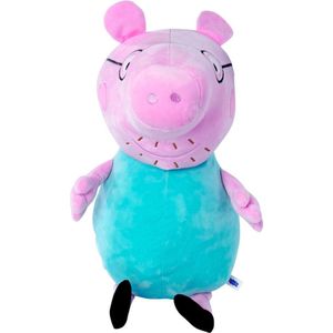 Nicotoy Peppa Pig Pappa Pig Knuffel - 37 cm | Zachte Roze Pluche Voor Alle Leeftijden