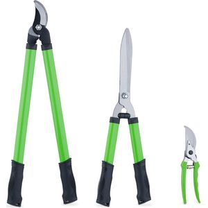 snoeischaar set - 3-delige set - heggenschaar - takkenschaar - ergonomisch