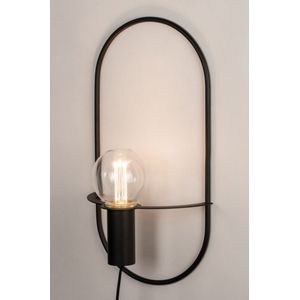 Lumidora Wandlamp 74171 - Voor binnen - DAAN - E27 - Zwart - Metaal