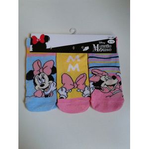 Minnie Mouse -enkelsokken Minnie Mouse - 3 paar - meisje - maat 27/30