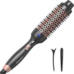 Föhnborstel 38 mm ionische krultang - natuurlijke krullen - gladdere look - EU-stekker - dubbel voltage