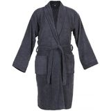 DoubleLife - Badjas - Anthracite - 100% Katoen waarvan 50% Gerecycled Katoen - GRS Gecertificeerd