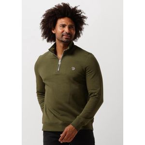 Paul Smith Mens Reg Fit Half Zip Sweat Zebra Truien & Vesten Heren - Sweater - Hoodie - Vest- Groen - Maat XXL