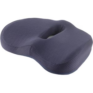 Allecto Plus - Zitkussen van traagschuim voor bureau- of autostoel bij stuitbeenpijn, rugklachten, en aambeien - Ademend en verlichtend