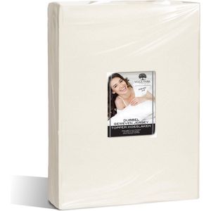 Topper Hoeslaken - Creme - 160x200 cm - Jersey Stretch - Villa Park