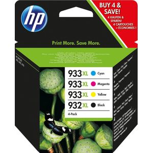 HP 932XL Black/933XL Cyan/Magenta/Yellow 4-pack Original Ink Cartridges inktcartridge 4 stuk(s) Origineel Hoog (XL) rendement Zwart, Cyaan, Magenta, Geel