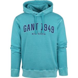Gant - Hoodie Aqua Groen - Heren - Maat XXL - Modern-fit