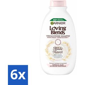 Garnier Loving Blends Milde Haver Shampoo 300 ml - Voordeelverpakking - 6 stuks