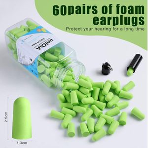 Oordopjes om te slapen - 60 paar 38 dB SNR superzacht schuim - ideaal voor snurken, leren, reizen, concerten - groen